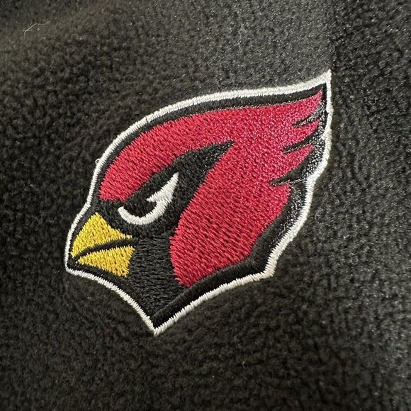 Arizona Cardinals Fleece Vest Mens Small Black Red NFL Football‎ Full Zip Adult - Picture 4 of 7